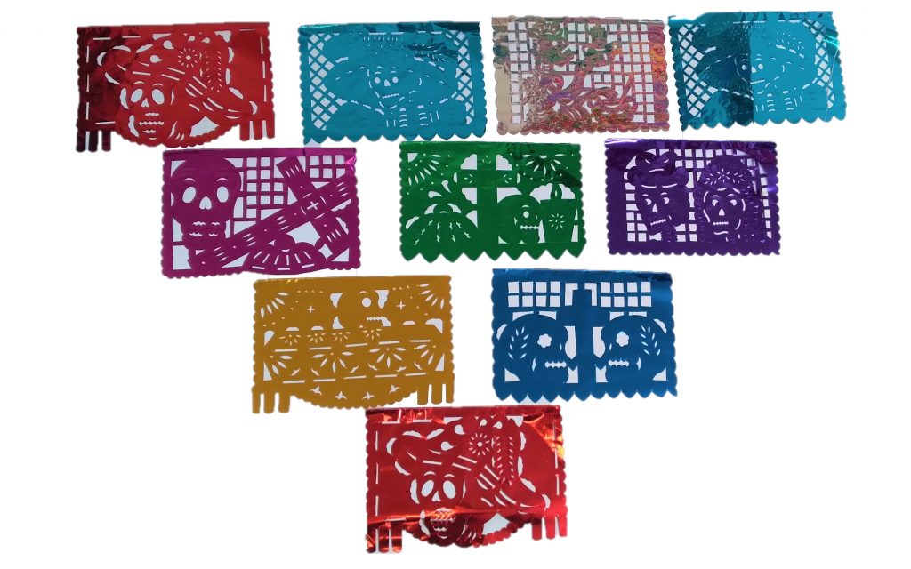 Papel Picado Banners Day Of The Dead Lg Metallic — Fandango Trading Mexican Folk Art 3083